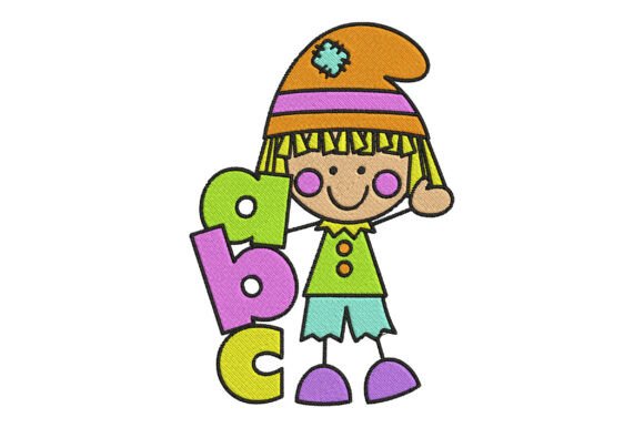 Adorable ABC Design for Kids' Embroidery