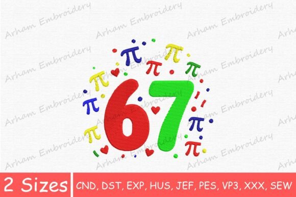 Celebrate 67 Days of School Embroidery