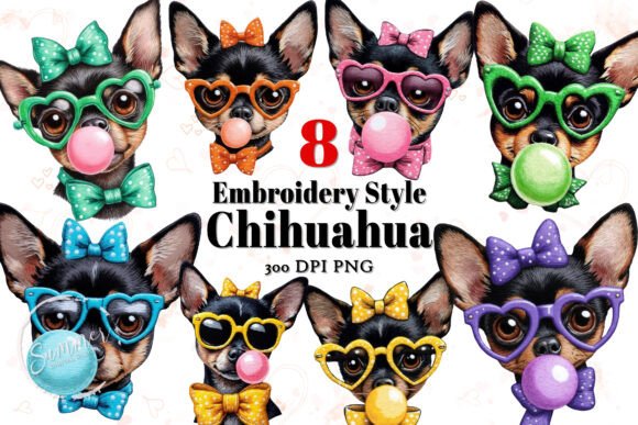 Charming Chihuahua Clipart for Embroidery
