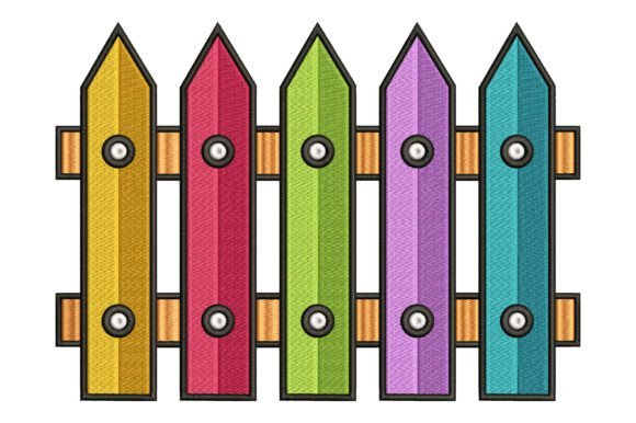 Charming Picket Fence Embroidery Design