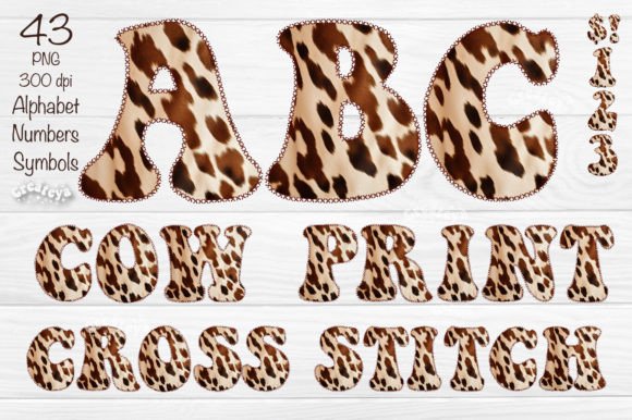 Cow Alphabet PNG for Charming Personalized Gifts