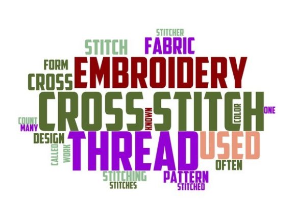 Cross Stitch Typography Skinny Tumbler