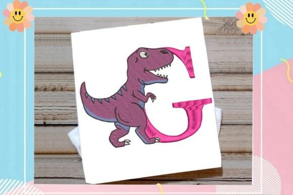 Embroidery Review: Dinosaur Monogram Alphabet Letter G