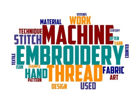 Embroidery Typography Print: A Vibrant Design Choice