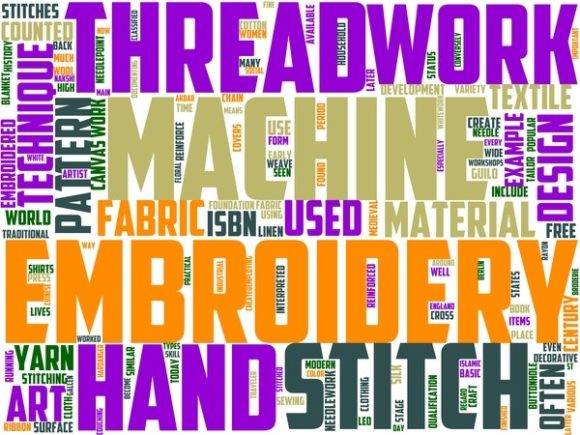 Embroidery Wordart Background: A Creative Review