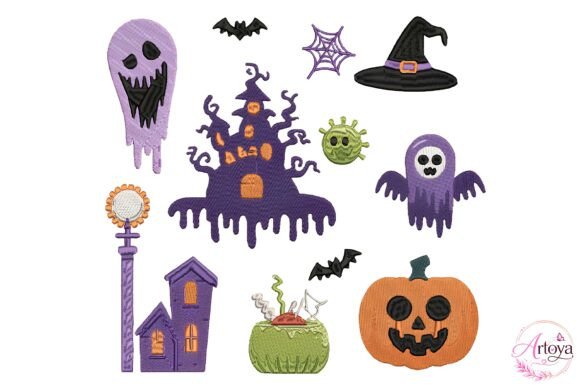 Halloween Embroidery Set: A Spooky yet Charming Design