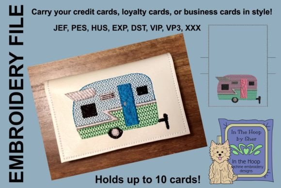 Happy Camper Credit Card Wallet: A Festive Embroidery Review