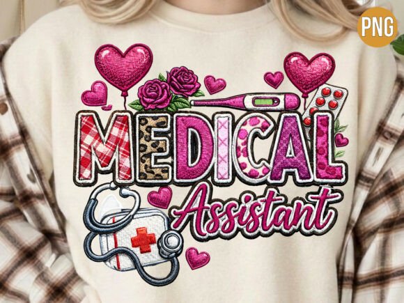 Medical Assistant Embroidery Patch PNG Review