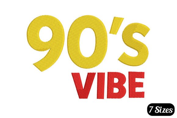 Retro 90s Vibe: A Versatile Embroidery Design