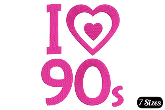 Retro I Love 90s Embroidery: A Nostalgic Touch