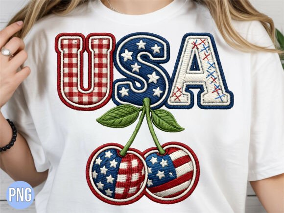 Review: USA Cherry Flag Patriotic Embroidery PNG