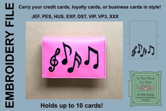 Stitching Up the Music Notes Credit Card Wallet