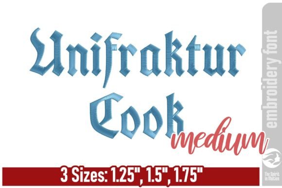 Unifraktur Cook Embroidery Font - Bold and Modern